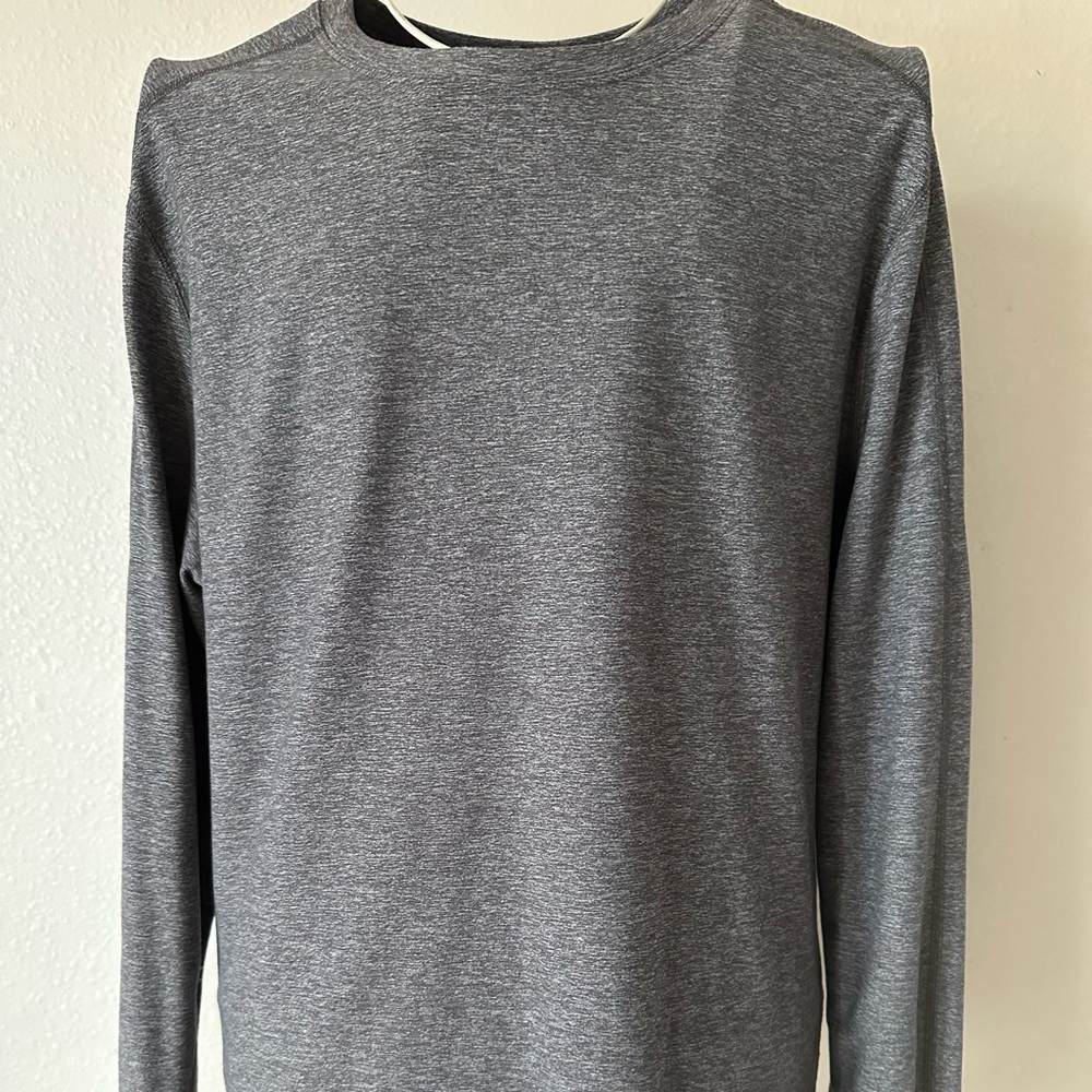 Lululemon Men's Gray Long Sleeve Shirt Size Large